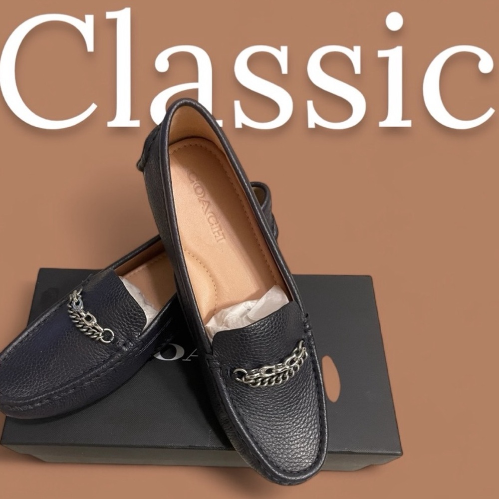 COACH Crosby Driver’s Chains LTD. Driving Loafers / Coach. UK   size 8 B    NWT - Picture 5 of 16